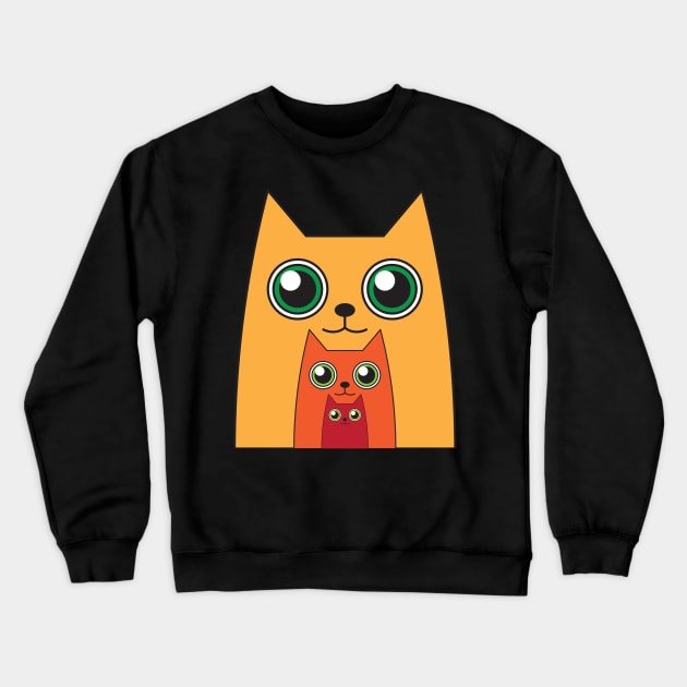 THREE CATS Crewneck Sweatshirt by Sobchishin